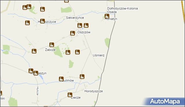 mapa Uśmierz, Uśmierz na mapie Targeo