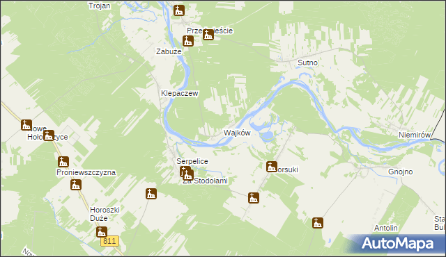 mapa Wajków, Wajków na mapie Targeo