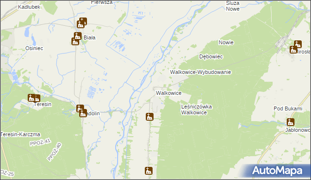 mapa Walkowice, Walkowice na mapie Targeo