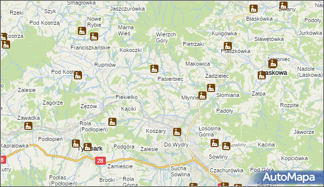 mapa Walowa Góra, Walowa Góra na mapie Targeo