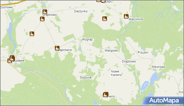 mapa Wargówko, Wargówko na mapie Targeo