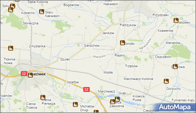 mapa Warszew, Warszew na mapie Targeo