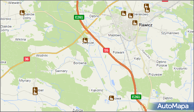 mapa Warszewko, Warszewko na mapie Targeo