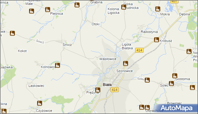 mapa Wasiłowice, Wasiłowice na mapie Targeo