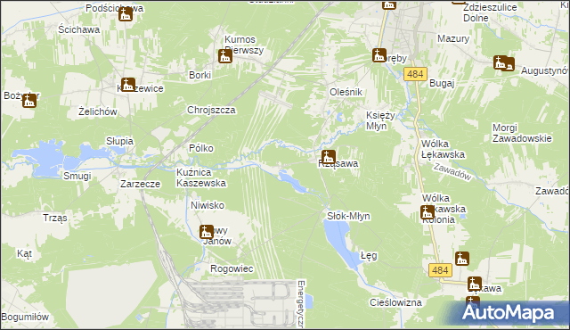 mapa Wawrzkowizna, Wawrzkowizna na mapie Targeo