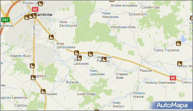 mapa Wdziękoń Pierwszy, Wdziękoń Pierwszy na mapie Targeo