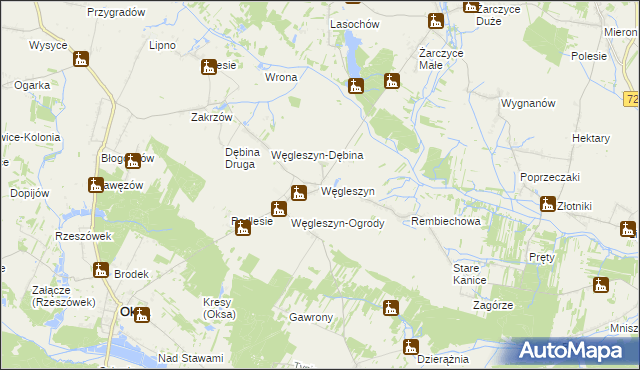 mapa Węgleszyn, Węgleszyn na mapie Targeo