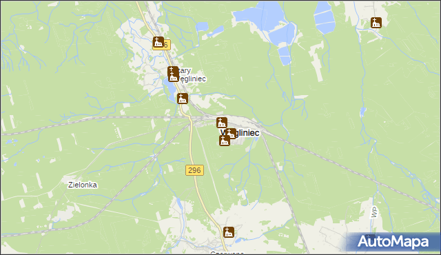 mapa Węgliniec powiat zgorzelecki, Węgliniec powiat zgorzelecki na mapie Targeo
