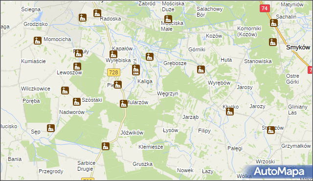 mapa Węgrzyn, Węgrzyn na mapie Targeo