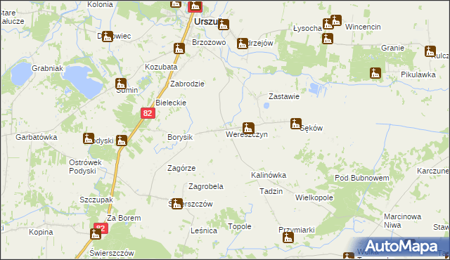 mapa Wereszczyn, Wereszczyn na mapie Targeo