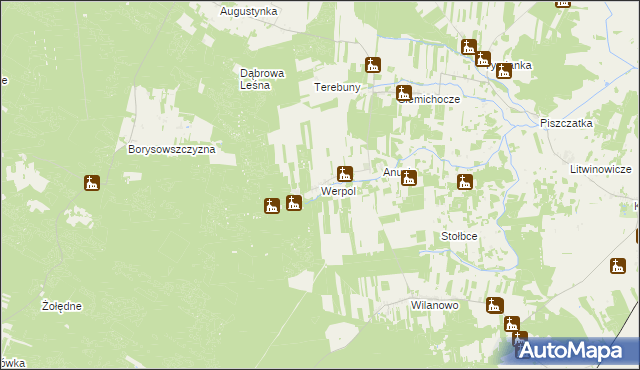 mapa Werpol, Werpol na mapie Targeo