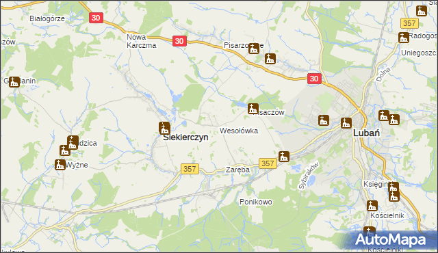 mapa Wesołówka gmina Siekierczyn, Wesołówka gmina Siekierczyn na mapie Targeo