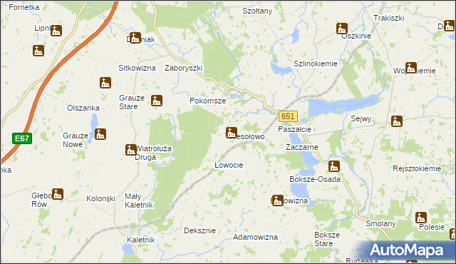 mapa Wesołowo gmina Szypliszki, Wesołowo gmina Szypliszki na mapie Targeo