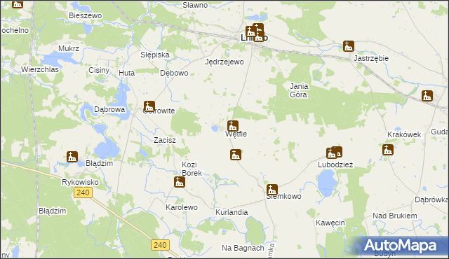 mapa Wętfie, Wętfie na mapie Targeo