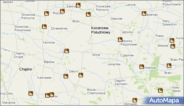 mapa Wicie gmina Kocierzew Południowy, Wicie gmina Kocierzew Południowy na mapie Targeo