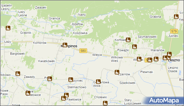 mapa Wiejca, Wiejca na mapie Targeo