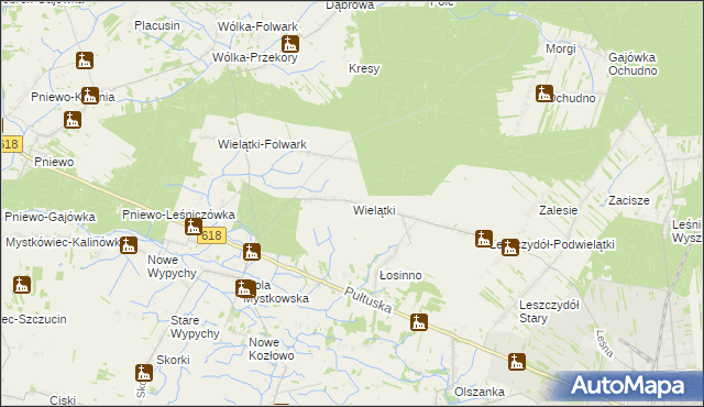 mapa Wielątki, Wielątki na mapie Targeo