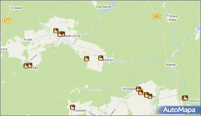 mapa Wielboki, Wielboki na mapie Targeo