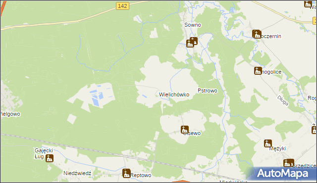 mapa Wielichówko, Wielichówko na mapie Targeo