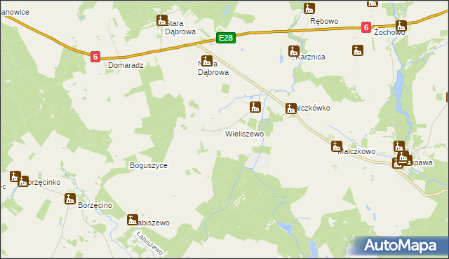 mapa Wieliszewo, Wieliszewo na mapie Targeo