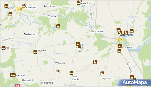 mapa Wielka Klonia, Wielka Klonia na mapie Targeo