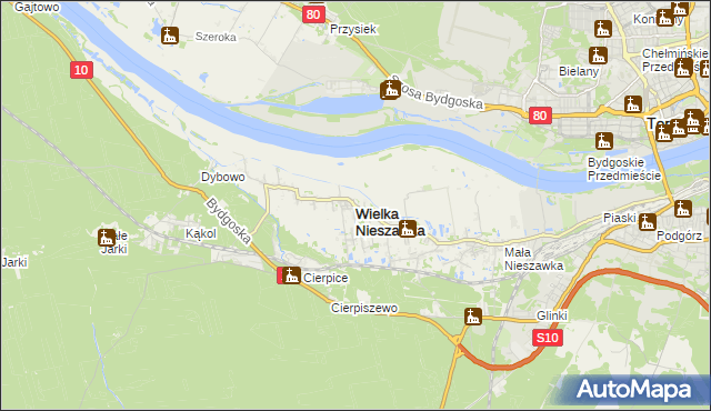 mapa Wielka Nieszawka, Wielka Nieszawka na mapie Targeo