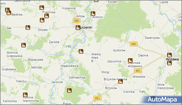 mapa Wielka Wieś B, Wielka Wieś B na mapie Targeo