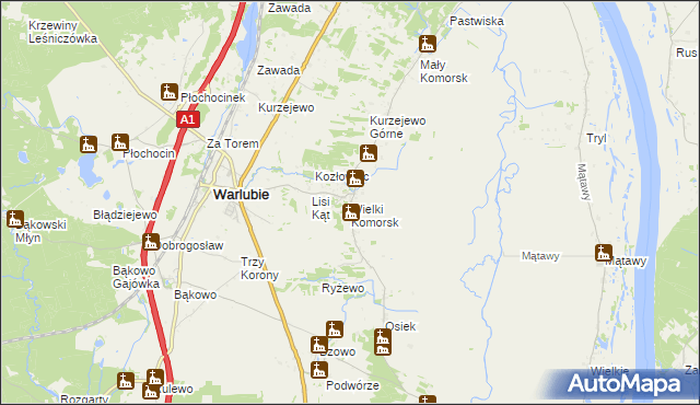 mapa Wielki Komorsk, Wielki Komorsk na mapie Targeo