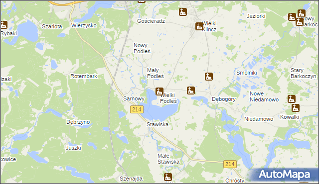 mapa Wielki Podleś, Wielki Podleś na mapie Targeo