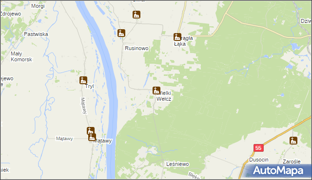 mapa Wielki Wełcz, Wielki Wełcz na mapie Targeo