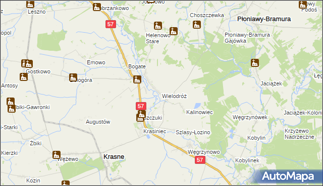 mapa Wielodróż, Wielodróż na mapie Targeo