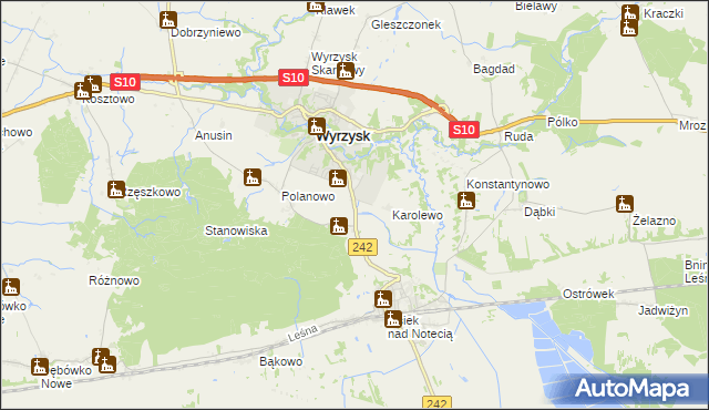 mapa Wiernowo, Wiernowo na mapie Targeo