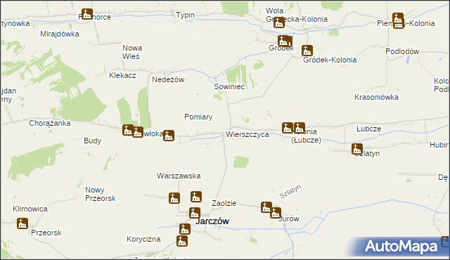 mapa Wierszczyca, Wierszczyca na mapie Targeo