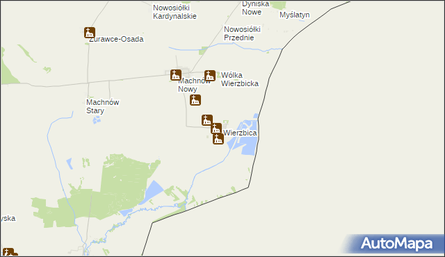 mapa Wierzbica gmina Lubycza Królewska, Wierzbica gmina Lubycza Królewska na mapie Targeo