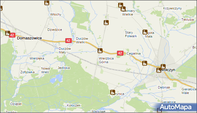 mapa Wierzbica Górna, Wierzbica Górna na mapie Targeo