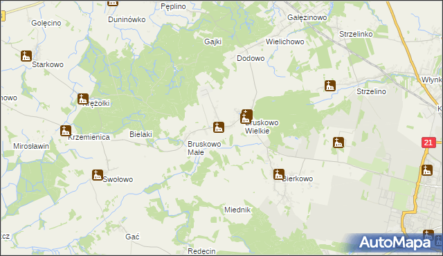 mapa Wierzbięcin gmina Słupsk, Wierzbięcin gmina Słupsk na mapie Targeo