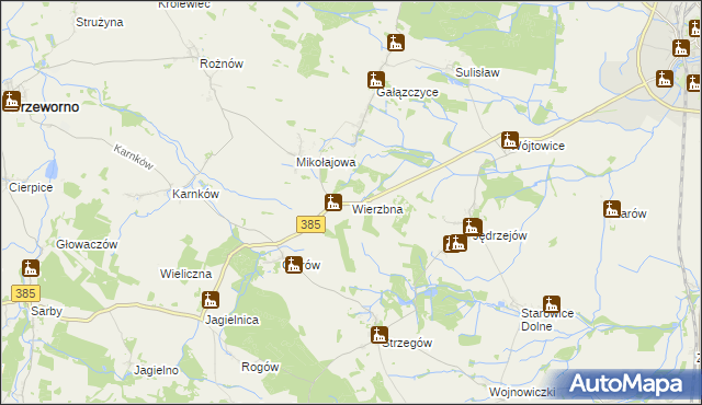 mapa Wierzbna gmina Grodków, Wierzbna gmina Grodków na mapie Targeo