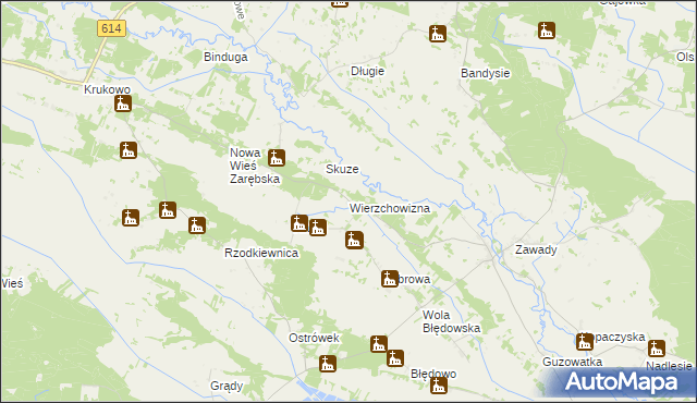 mapa Wierzchowizna, Wierzchowizna na mapie Targeo