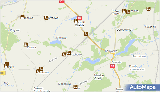 mapa Wierzchowo-Dworzec, Wierzchowo-Dworzec na mapie Targeo