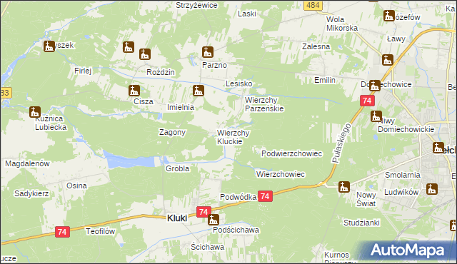 mapa Wierzchy Strzyżewskie, Wierzchy Strzyżewskie na mapie Targeo