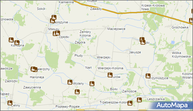 mapa Wierzejki, Wierzejki na mapie Targeo