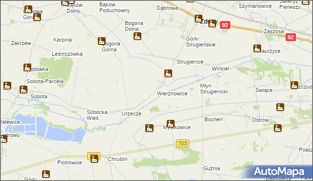 mapa Wierznowice, Wierznowice na mapie Targeo