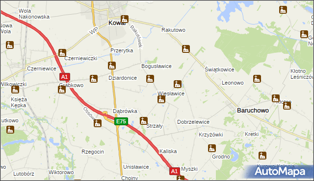 mapa Więsławice, Więsławice na mapie Targeo