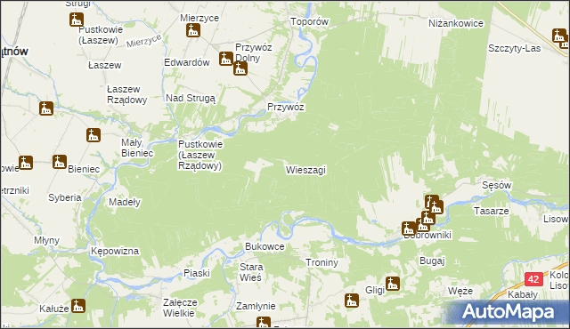 mapa Wieszagi, Wieszagi na mapie Targeo