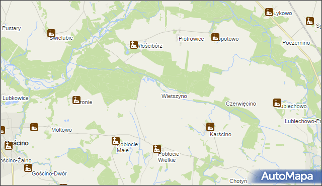 mapa Wietszyno, Wietszyno na mapie Targeo