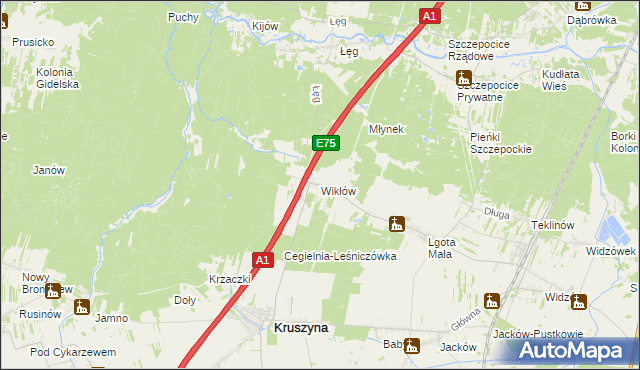 mapa Wikłów, Wikłów na mapie Targeo