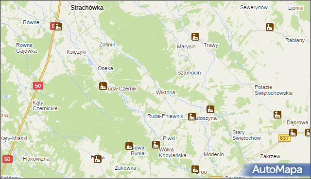 mapa Wiktoria, Wiktoria na mapie Targeo