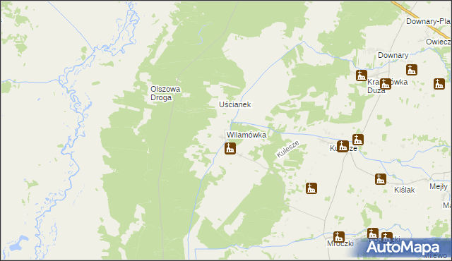 mapa Wilamówka, Wilamówka na mapie Targeo