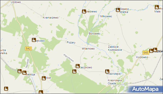 mapa Wilamowo gmina Działdowo, Wilamowo gmina Działdowo na mapie Targeo