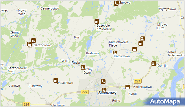 mapa Wilcze Góry, Wilcze Góry na mapie Targeo